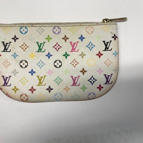 Louis Vuitton White Multicolore Monogram Pochette - Picture 2 of 8